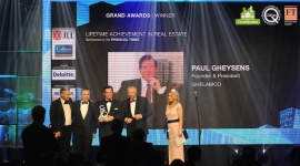 Lifetime Achievement Award dla Paula Gheysensa, Założyciela i Prezesa Ghelamco BIZNES, Nieruchomości - Jedenastą galę Central & Eastern Europe Quality Awards Gala uświetniło szczególne wydarzenie. Nagrodę za całokształt pracy – Lifetime Achievement Award – otrzymał gość specjalny gali – Paul Gheysens, Założyciel i Prezes Ghelamco Group.