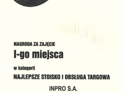 Inpro z najlepszym stoiskiem i obsługą targową na Targach Amber Expo